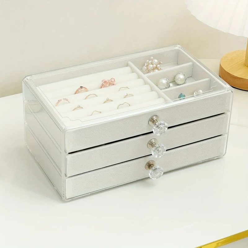 Joyero Elegante 3 Niveles Con Tapa