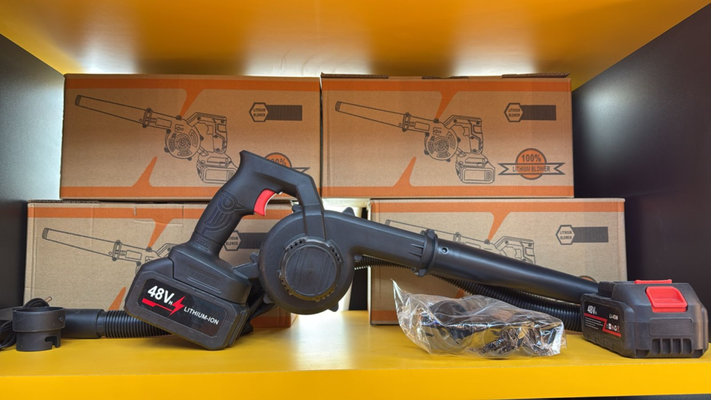 maquina soplador portátil doble bateria